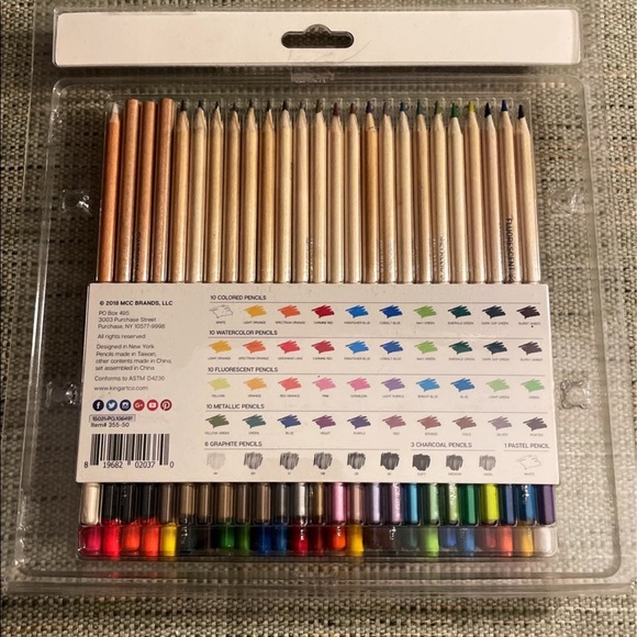 Art Supplies Bundle - King Art Colored Pencil Set, Watercolor Set & Marker Set - Picture 10 of 12